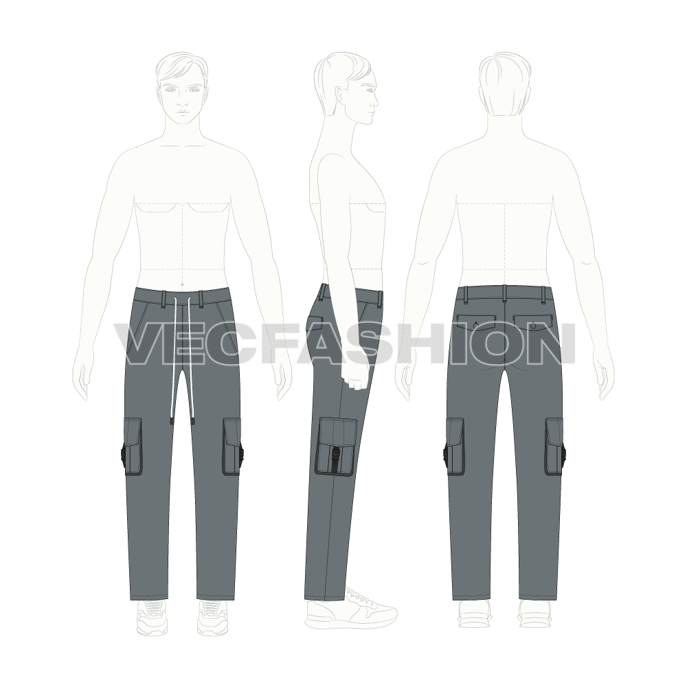 Mens Straight Fit Cargo Pants