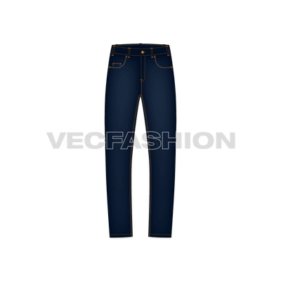 Mens Straight Leg Denim Jeans
