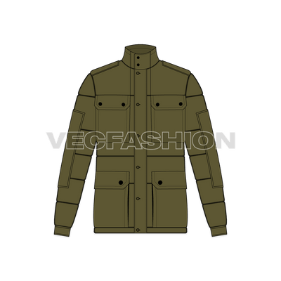 Mens Travel Down Jacket front view