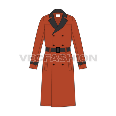 Mens Trench Coat front view