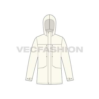 Mens Waterproof Windbreaker front view