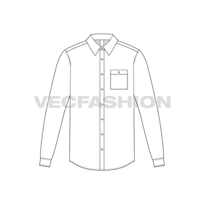 Mens White Full Sleeved Dress Shirt