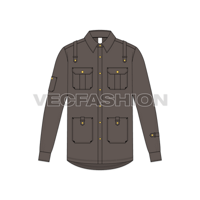 Mens Work Shirt Long Sleeved