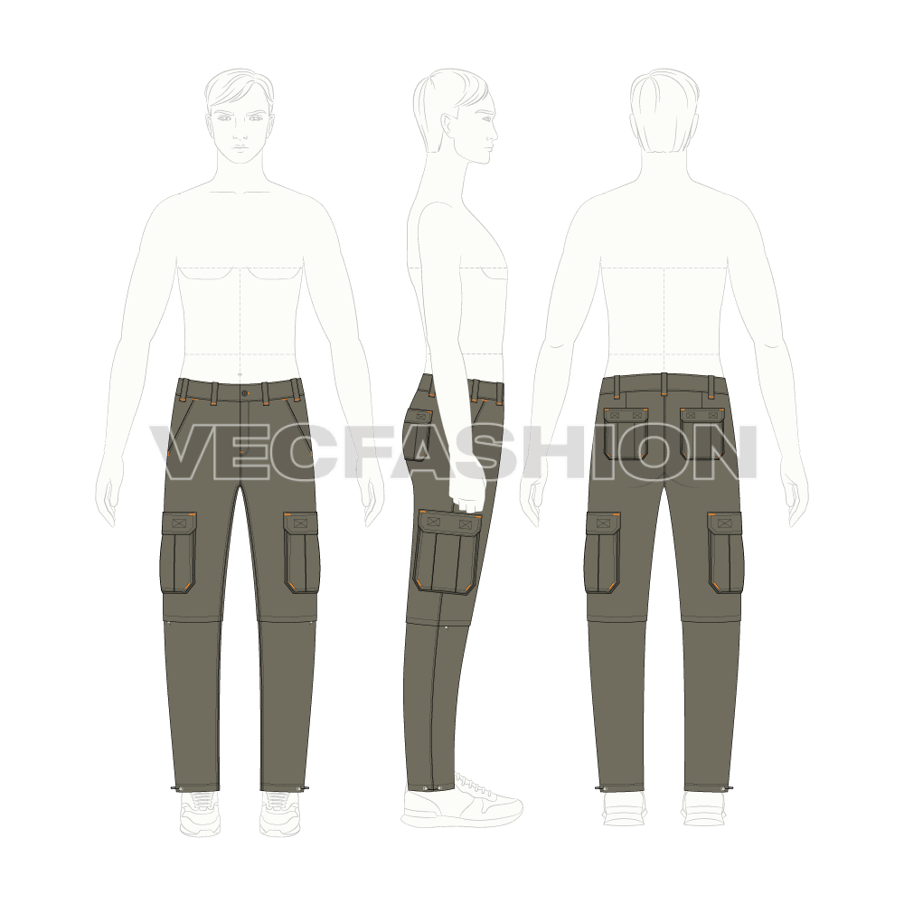 Mens Zip-Off Cargo Pants