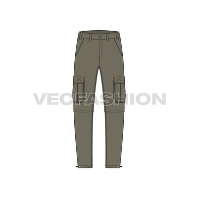 Mens Zip-Off Cargo Pants