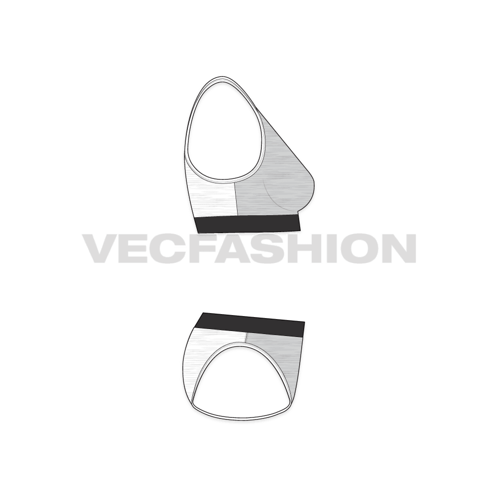 A vector template for Modern Cotton Lined Bralette vector clothing templates