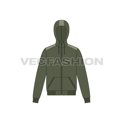 Short Body Olive Green Hoodie