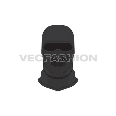 A fully editable illustrator cad sketch of Waterproof Ski Mask. Its a great piece with waterproof stitching and fabric. 