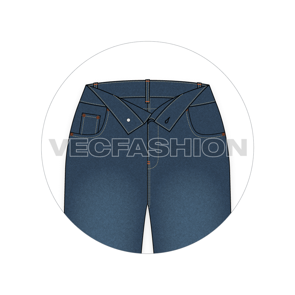 Women Denim Shorts With Undone Look