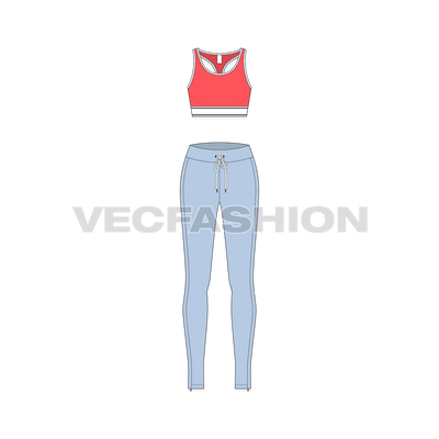 Women Gym Fitness Vector Set