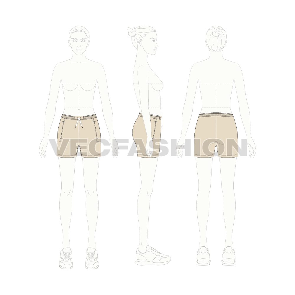 Womens Active Wear Shorts