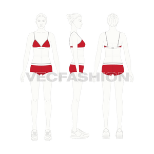 Womens Athletic Underwear Set