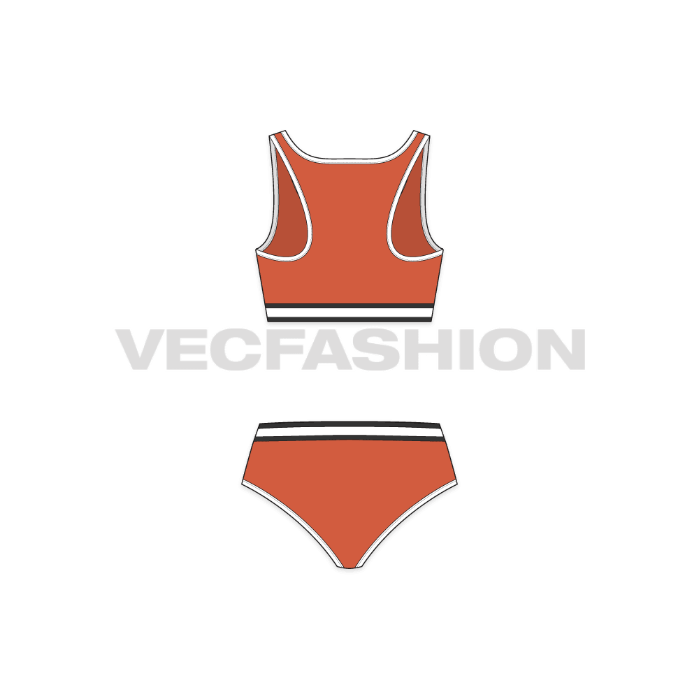 A vector template for Women's Cotton Bralette Set