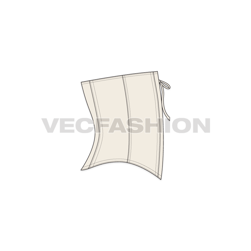 Women's Fitted Corset vector clothing sketch
