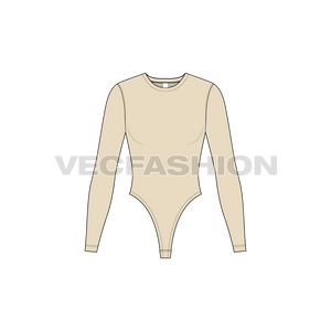 A vector sketch template of Women's Inner Bodysuit. You can wear it as a normal garment with a pants and it will give you a complete look. A very neat vector illustrator template and fully editable.