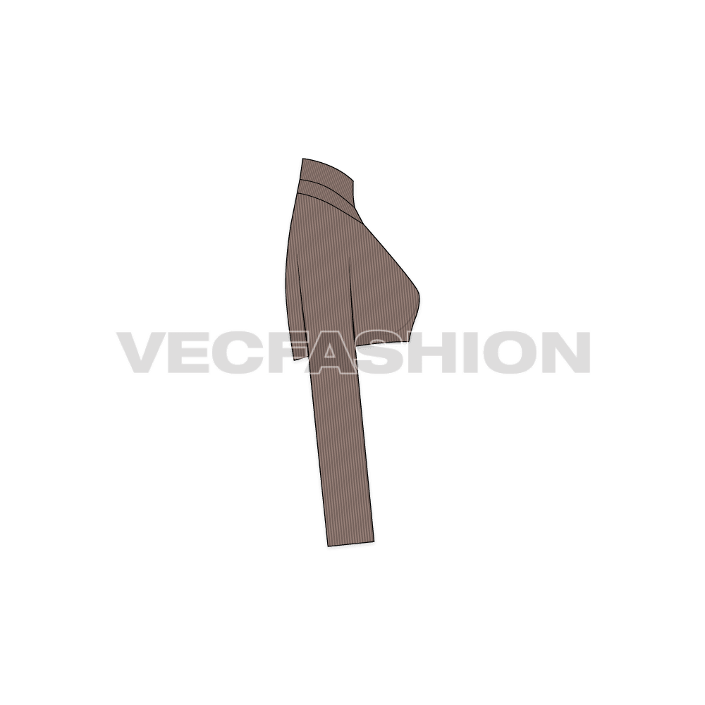 A vector template for Women's Knitted Arm Warmer Sweater. It is a small but cool piece to add to your wardrobe and for designers. They can download this and add their touch of creativity on it!