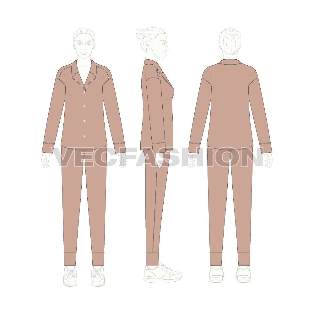 Womens Nightwear Pajama Set