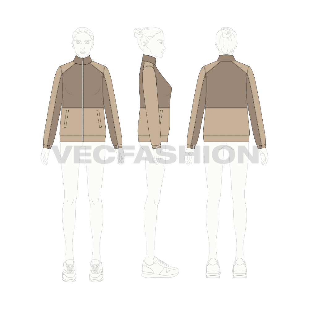 Womens Vector Mock Neck Jacket