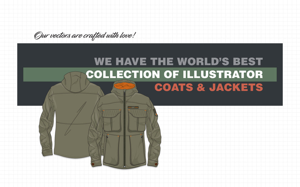 men jacket vector fashion flats