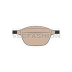 Duck canvas crossbody bag flat sketch, view 1