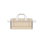 Gym bag flat sketch, view 1