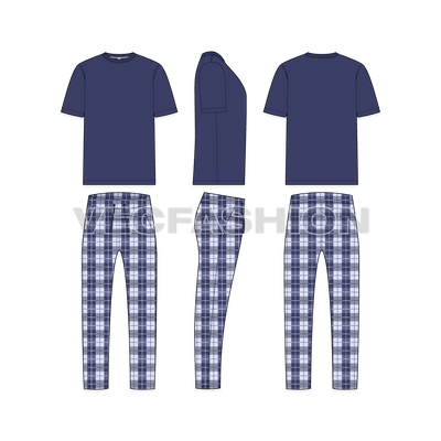 Men Night Suit Pajama Set