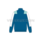 Mens Active Wear Jacket flat sketch, back view