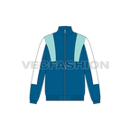 Mens Active Wear Jacket flat sketch, front view