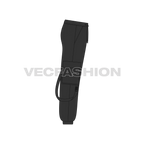 Mens Cargo Joggers Flat Sketch-side view