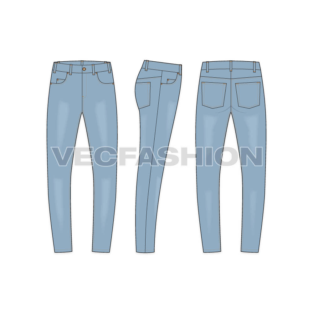 Mens Cropped Oversized Jacket flat sketch, coordinating bottom