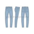 Mens Cropped Oversized Jacket flat sketch, coordinating bottom