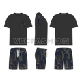 Mens Day Summer Set Flat Sketch