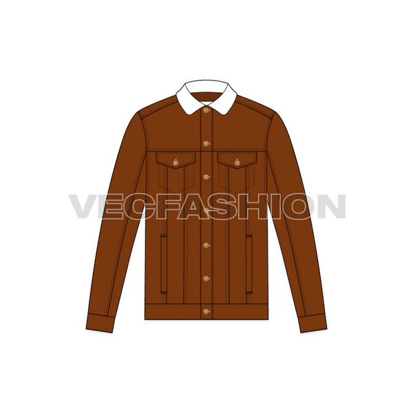 Mens Basic Denim Jacket - VecFashion