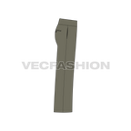 Mens High Waisted Lose Fit Pants-side view