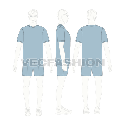 Mens Loungewear Vector Clothing Set