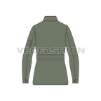 Mens Norfolk Jacket Vector Template - Back view