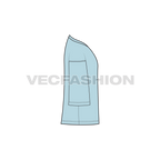 Mens Oversized Tee Free Flat Sketch-side view