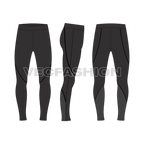 Mens Polar Fleece Zipper flat sketch, coordinating bottom