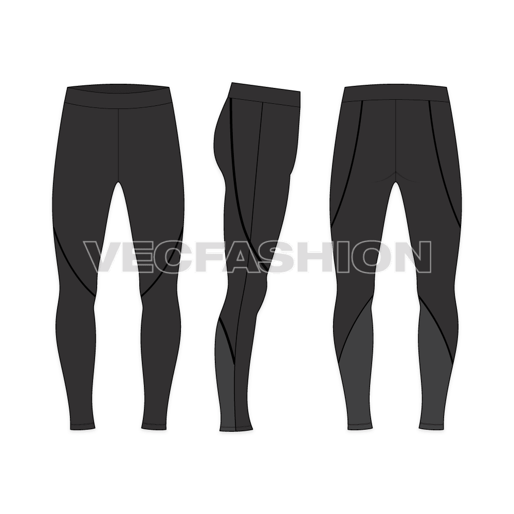 Mens Polar Fleece Zipper flat sketch, coordinating bottom