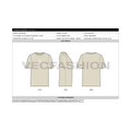 Mens Round Neck T-shirt Tech pack Template - design sheet