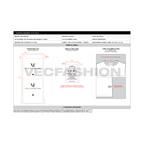 Mens Round Neck T-shirt Tech pack Template - trims and labels sheet