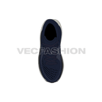 Mens running sneakers, fabric top flat sketch, view 2