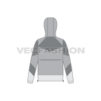 Mens Ski Windbreaker Jacket Free Flat Sketch-back view
