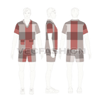 Mens summer daywear set flat sketch, on croqui