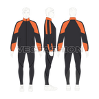Mens Windbreaker Jacket flat sketch, croqui sketch