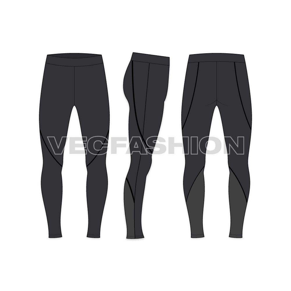 Mens Windbreaker Jacket flat sketch, coordinating bottom