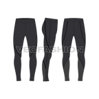 Mens Windbreaker Jacket flat sketch, coordinating bottom