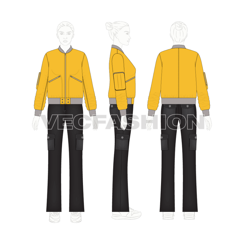 Women Coats and Jackets Flat Sketches - VecFashion
