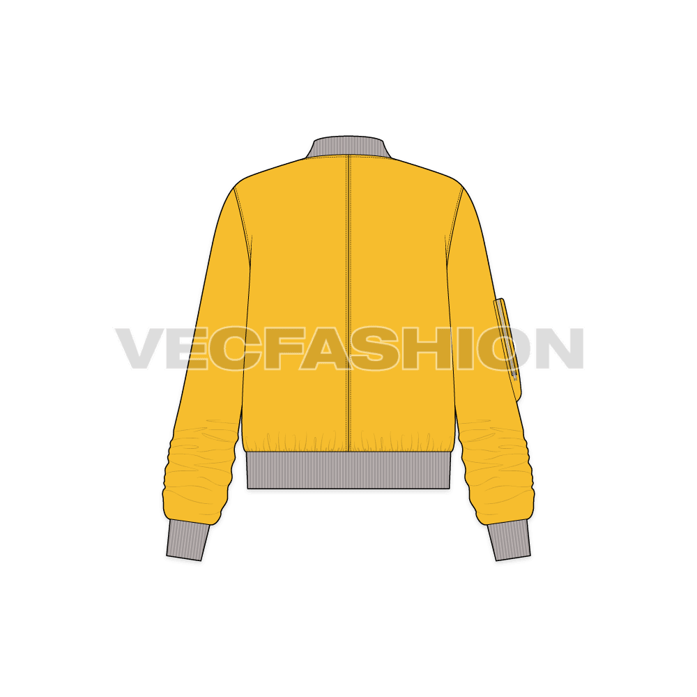 Women's Bomber Jacket Sketch Fashion Technical Drawing Fashion Flat Sketch  CAD Design Vector Template For Adobe Illustrator | lupon.gov.ph