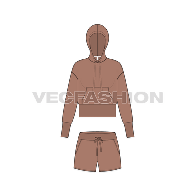 Women Cropped Sweatsuit